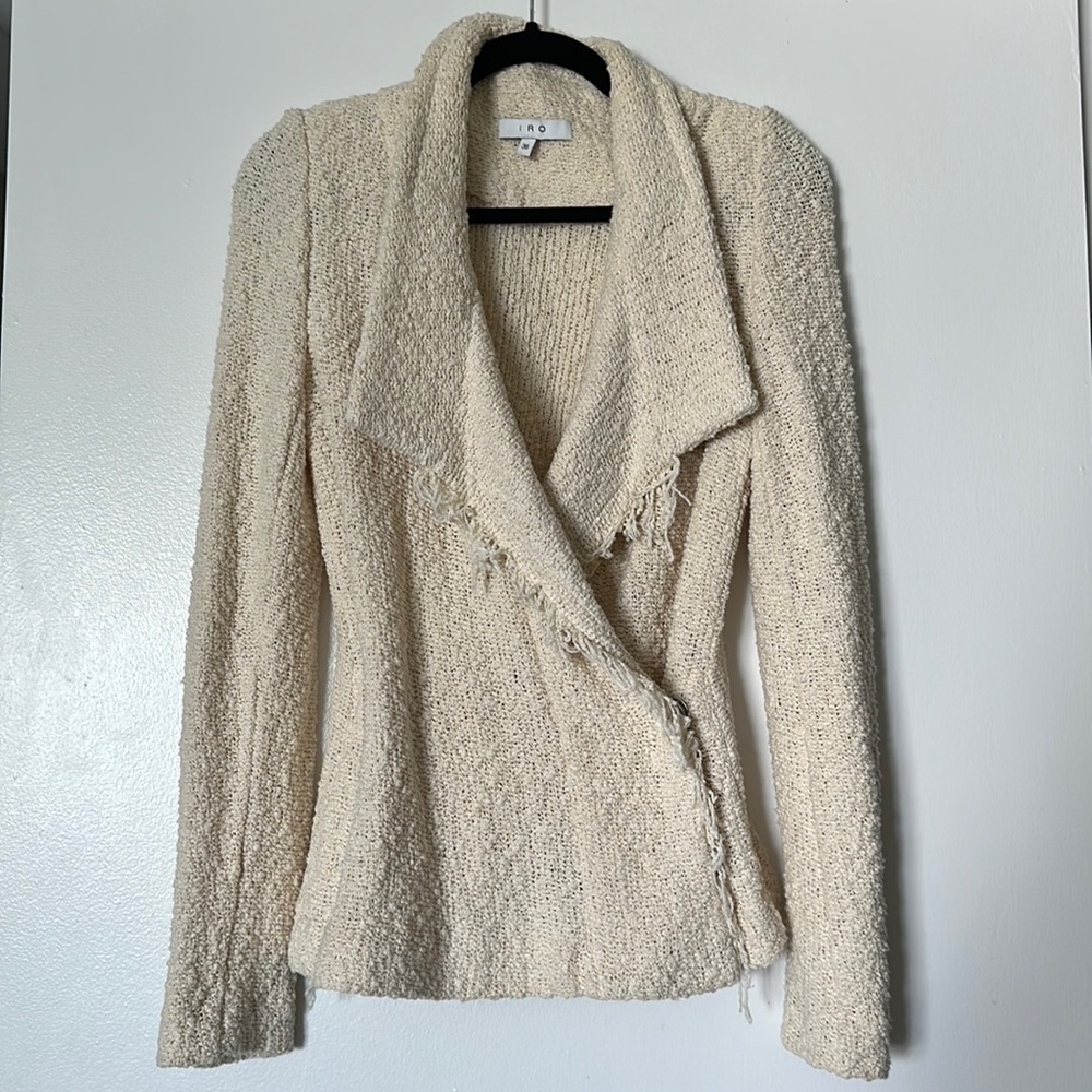 Iro beige cotton boho blazer